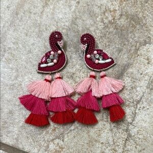 Stella and Dot Flamingo earrings